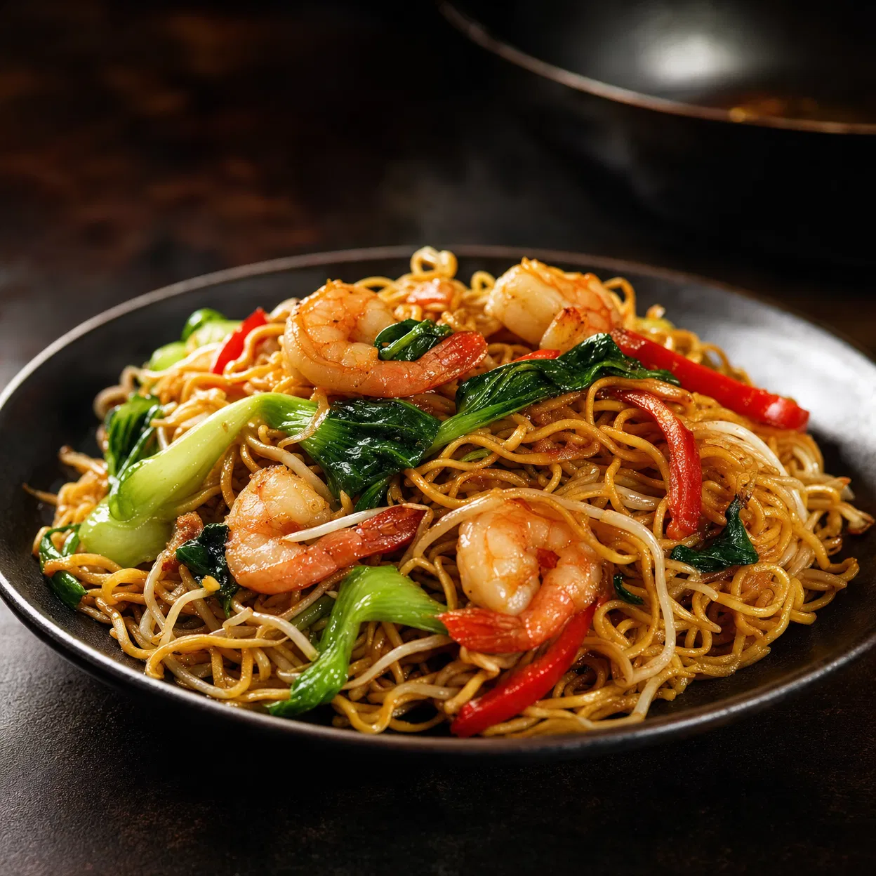 Nouilles Sautées aux Crevettes