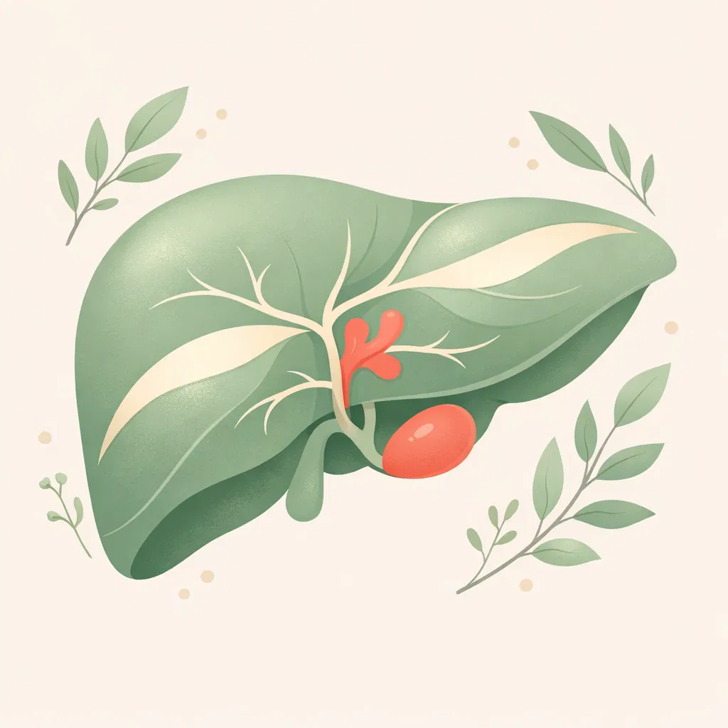 Liver anatomy illustration