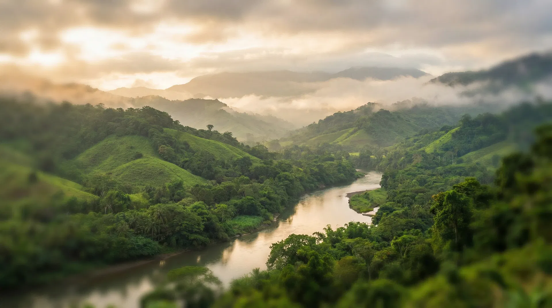 Paisagem verde tropical