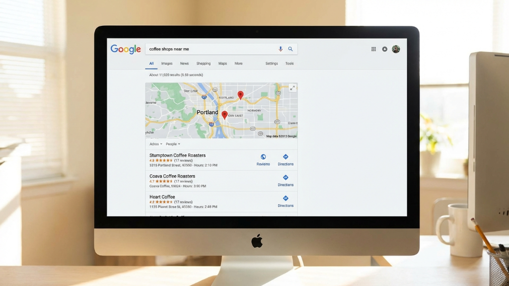 resultado de Local Pack com Google Business Profile otimizado para SEO local