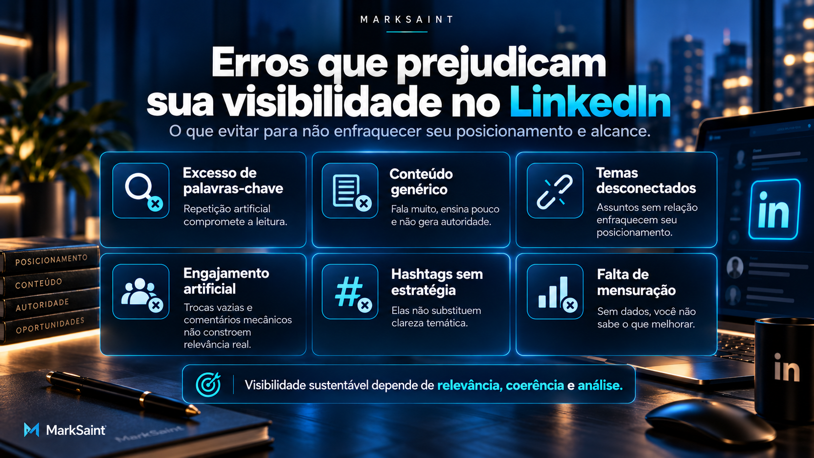 Quais erros prejudicam sua visibilidade no LinkedIn?