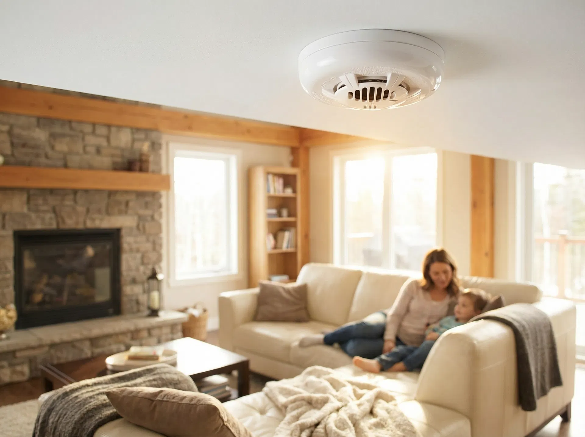 Détecteur de fumée installé