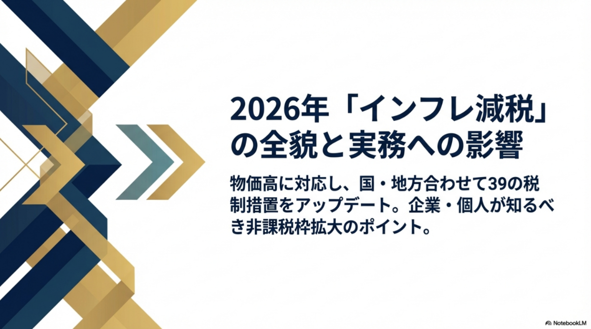 令和8年3月9日時点　不動産取得税や固定資産税、課税減免を拡大　インフレ減税39件