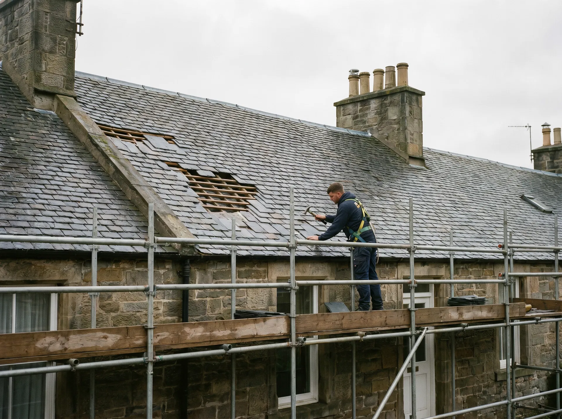 Slate Roof Repair — Kirkcaldy, Fife
