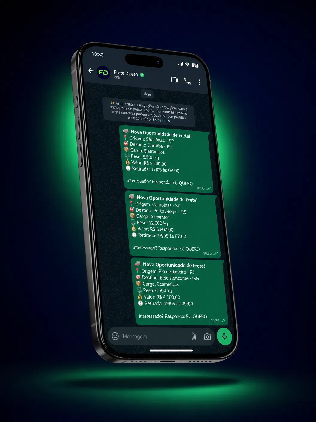 Zapfretes no WhatsApp