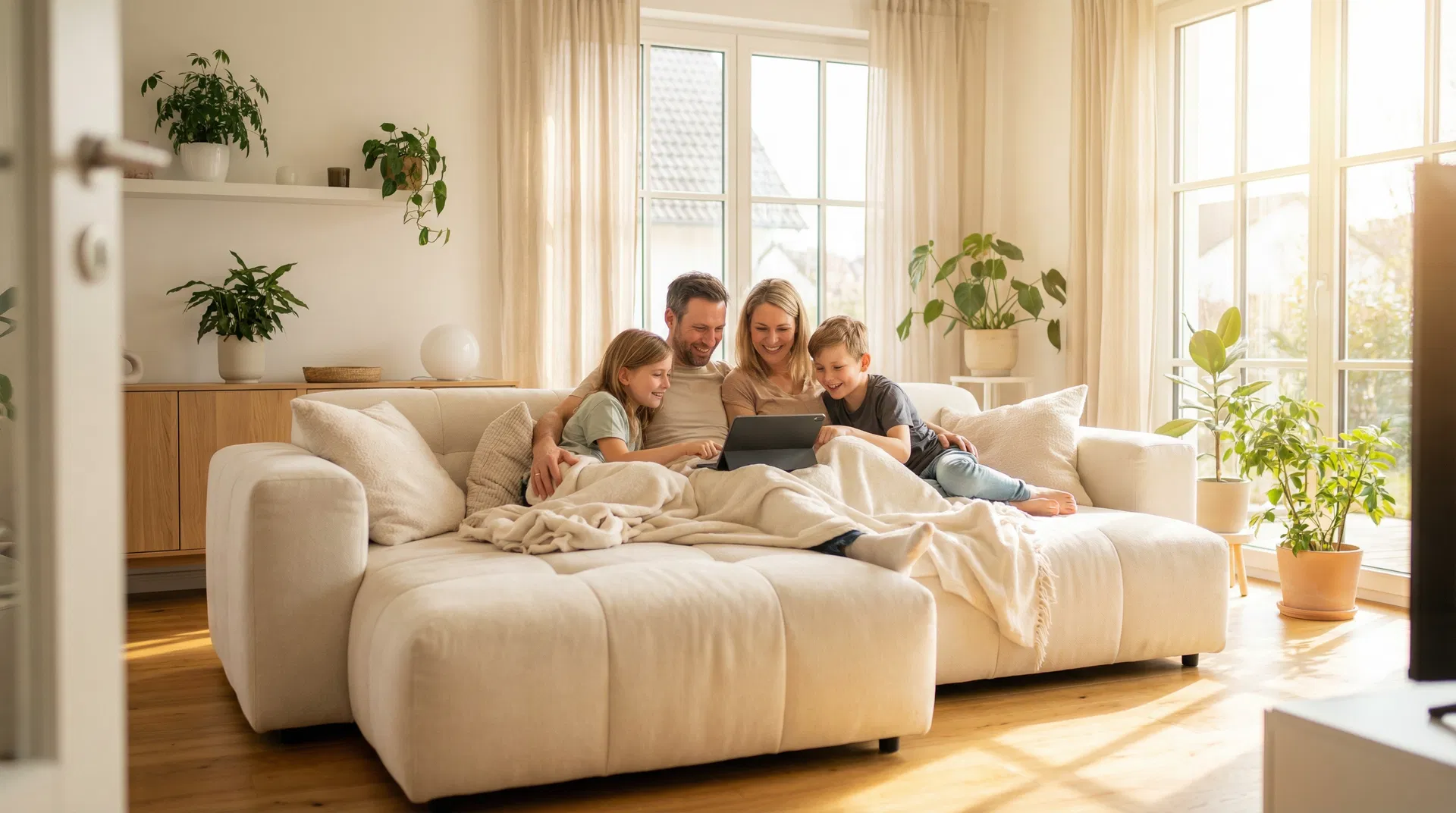 Familie mit Versicherungsschutz