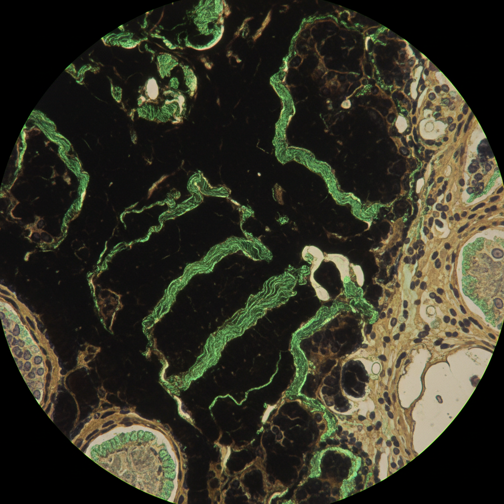 剛果紅染色澱粉樣蛋白沉積診斷案例 - 圖片 2