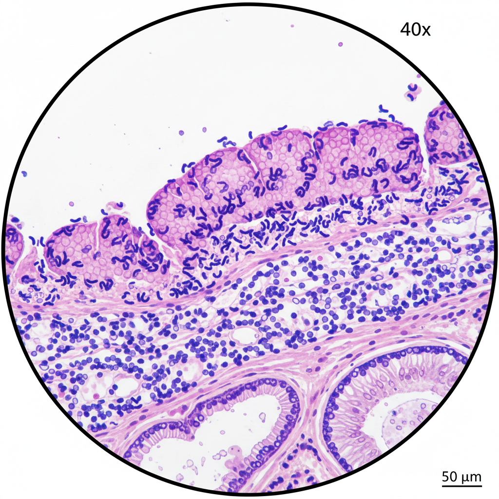 胃黏膜活檢幽門螺旋桿菌特殊染色篩檢案例