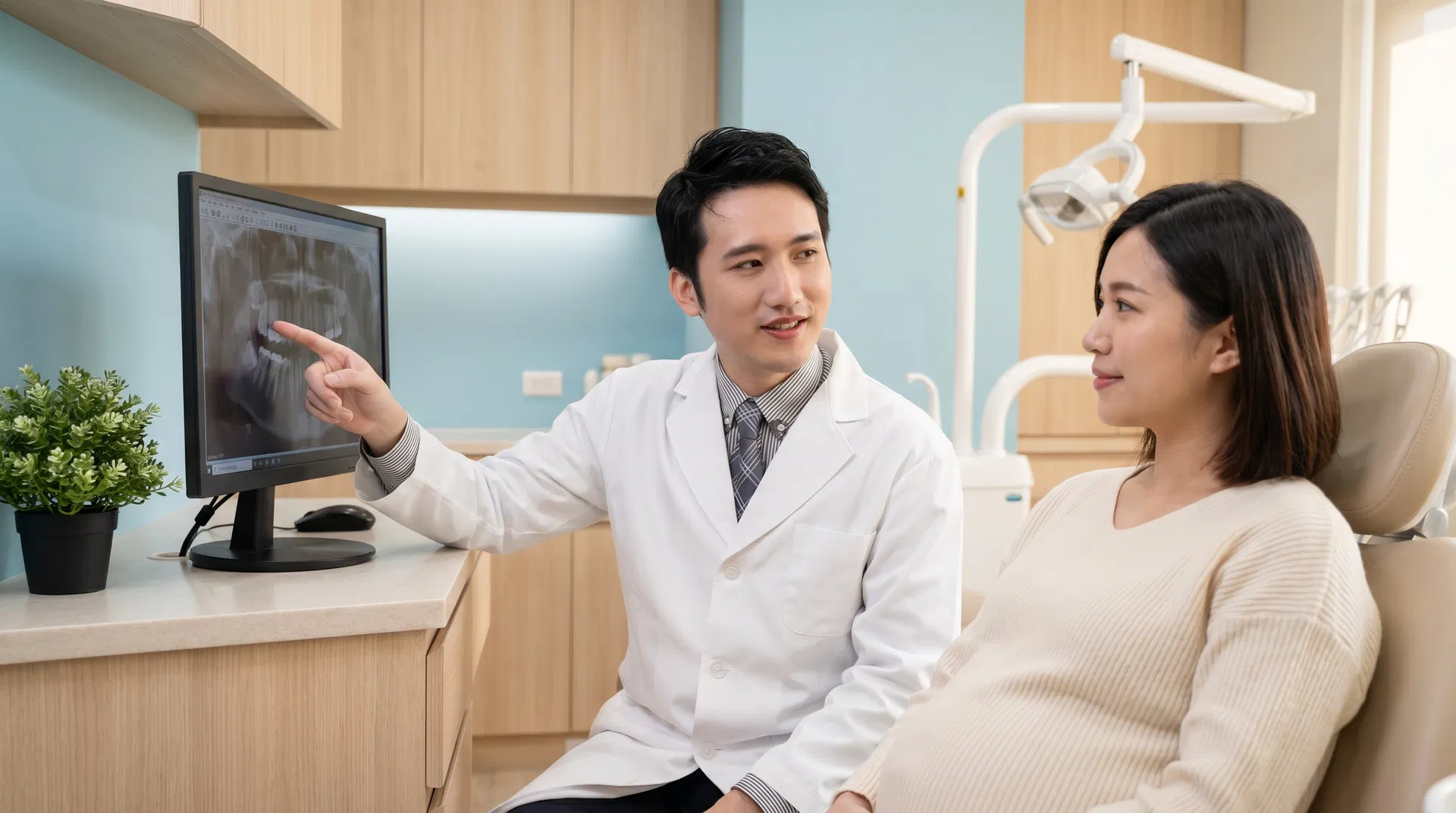 孕期口腔重建及治療可行性 — 牙醫師為孕婦解說牙齒治療方案