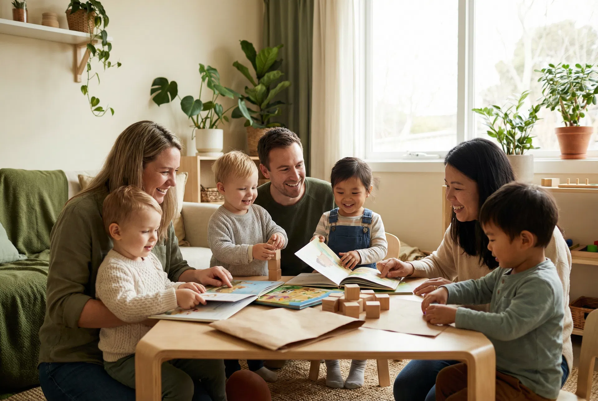 Familien lernen gemeinsam in der Humanistischen Schule