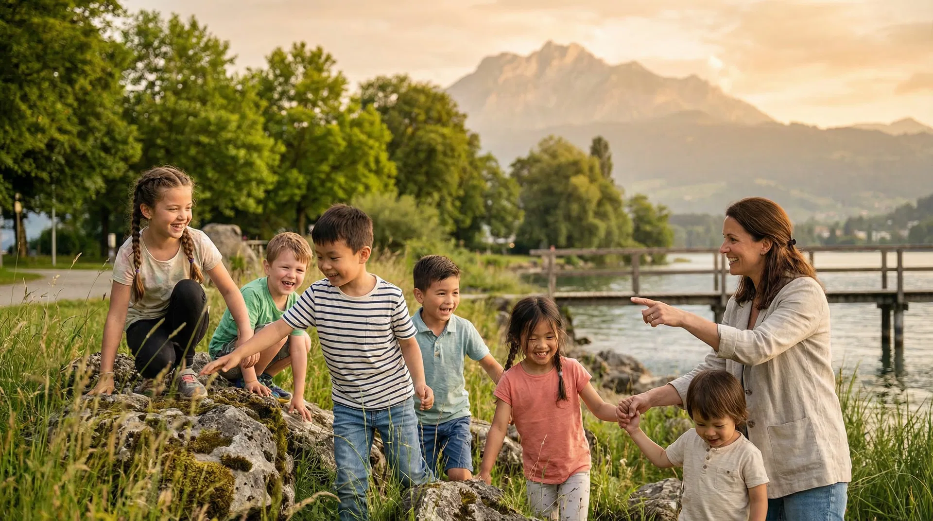 Kinder lernen gemeinsam in der Natur – Humanistische Schule Schweiz