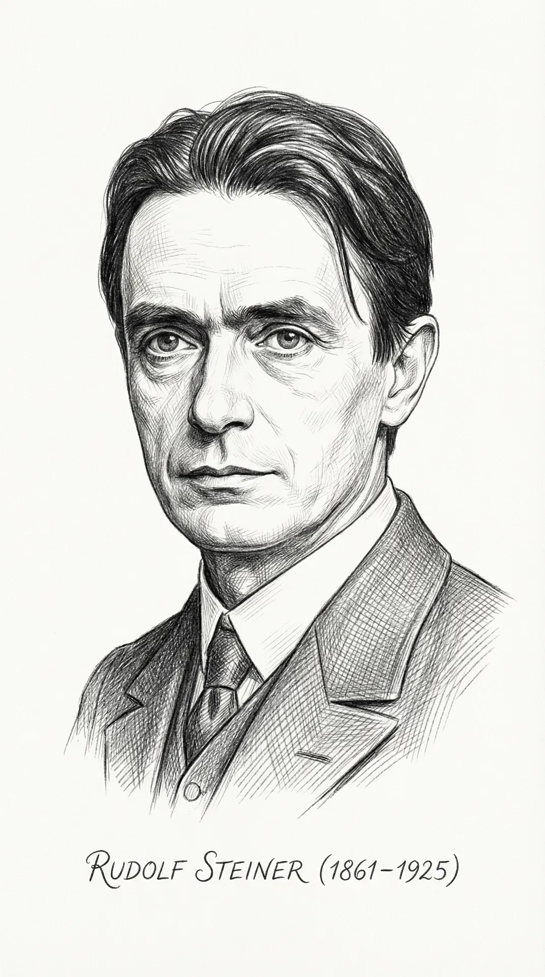 Bleistiftzeichnung Rudolf Steiner