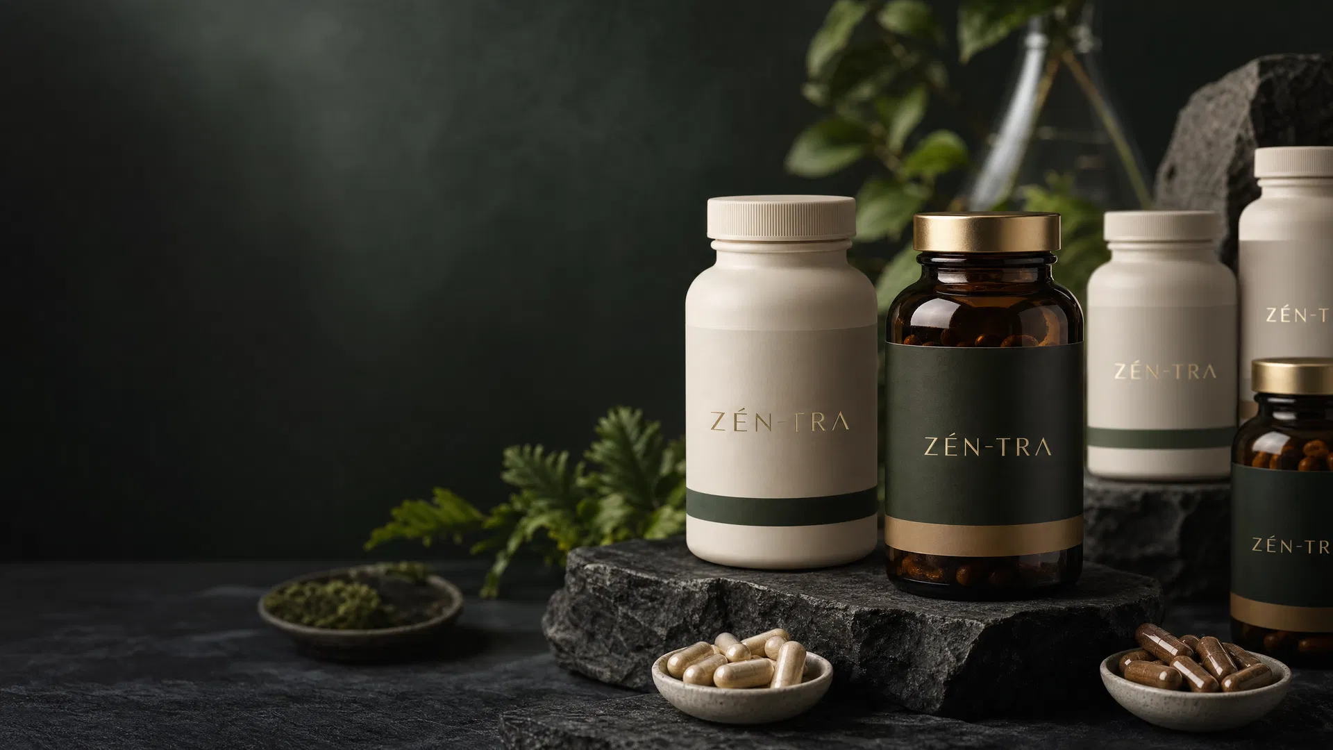 ZÉN-TRA capsule supplement bottles in Standard and Luxury editions