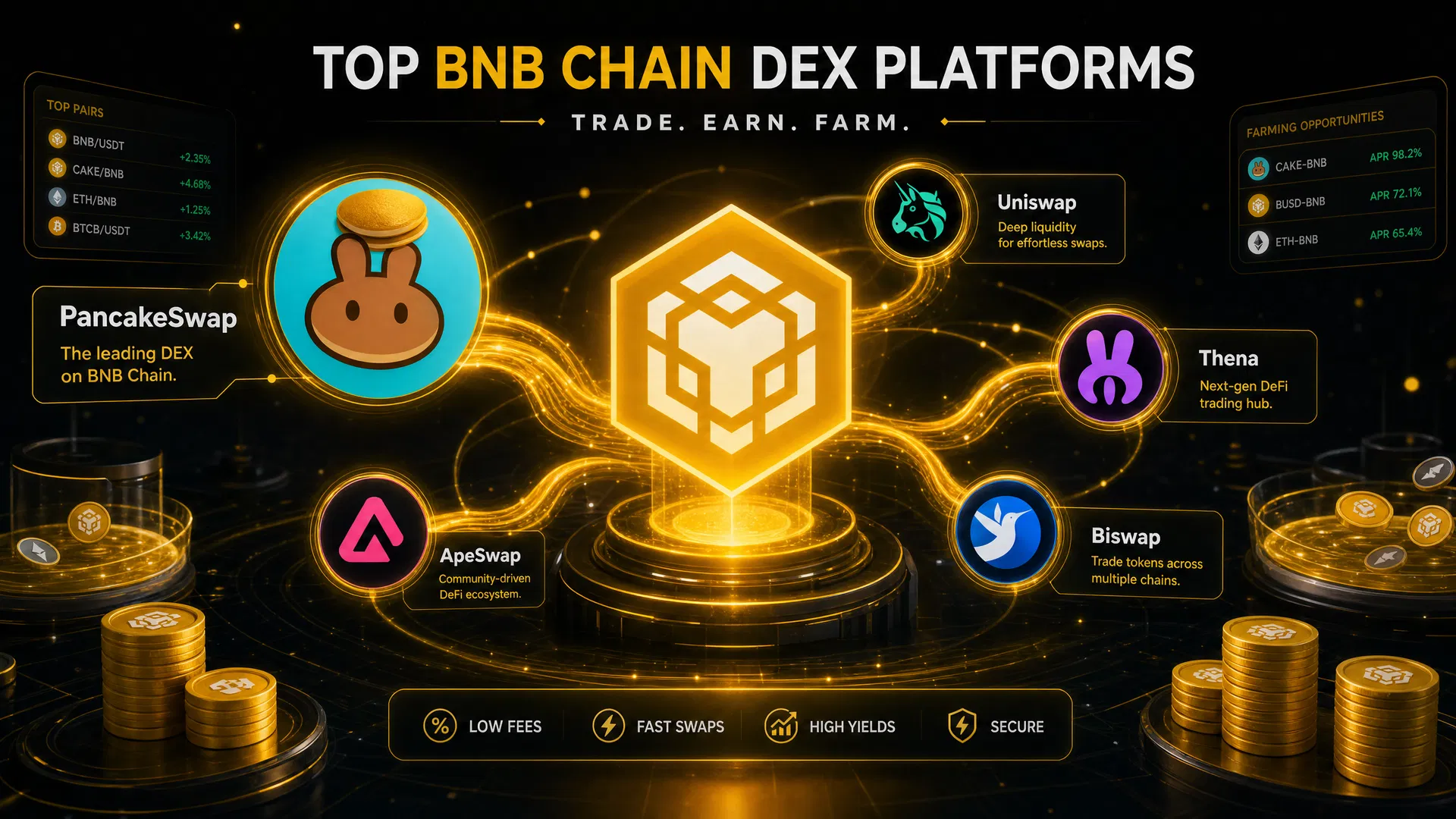 Top 10 BNB Chain DEX Platforms Ranked: Best BSC Exchanges in 2026