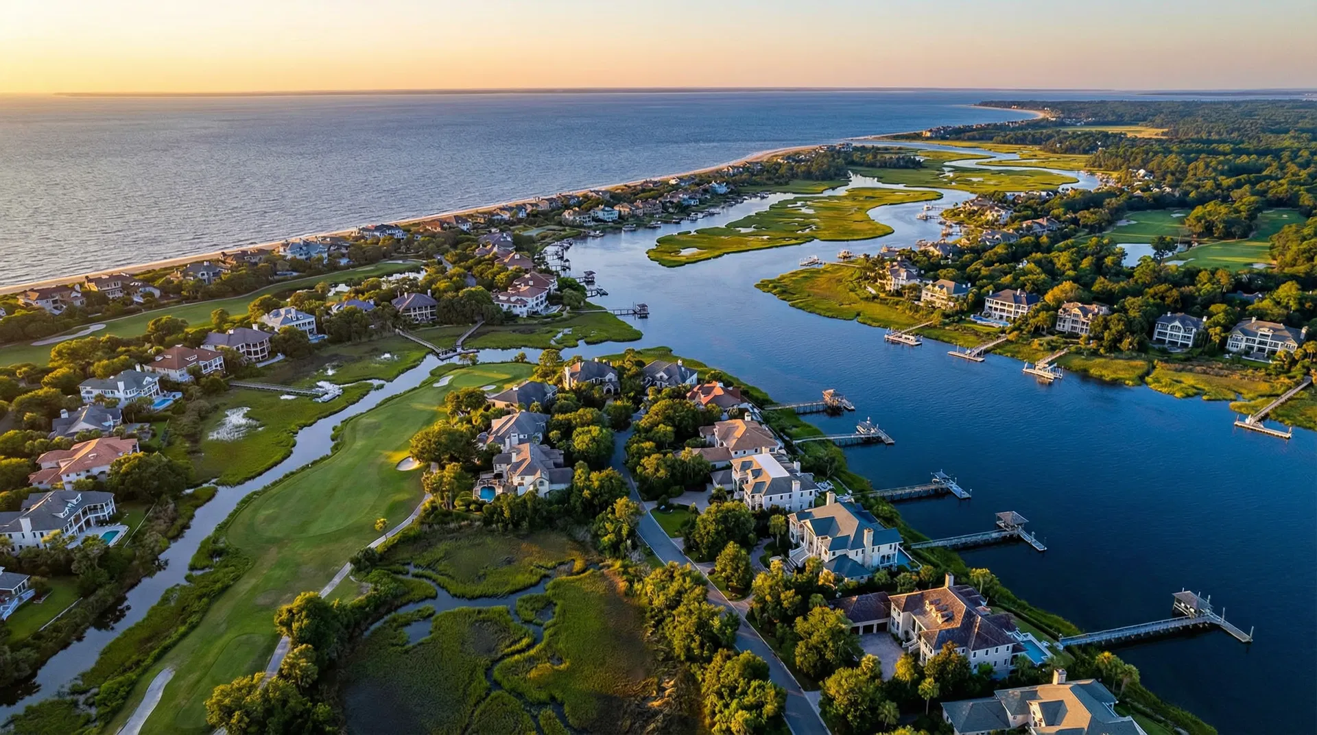 Aerial view of Hilton Head Island