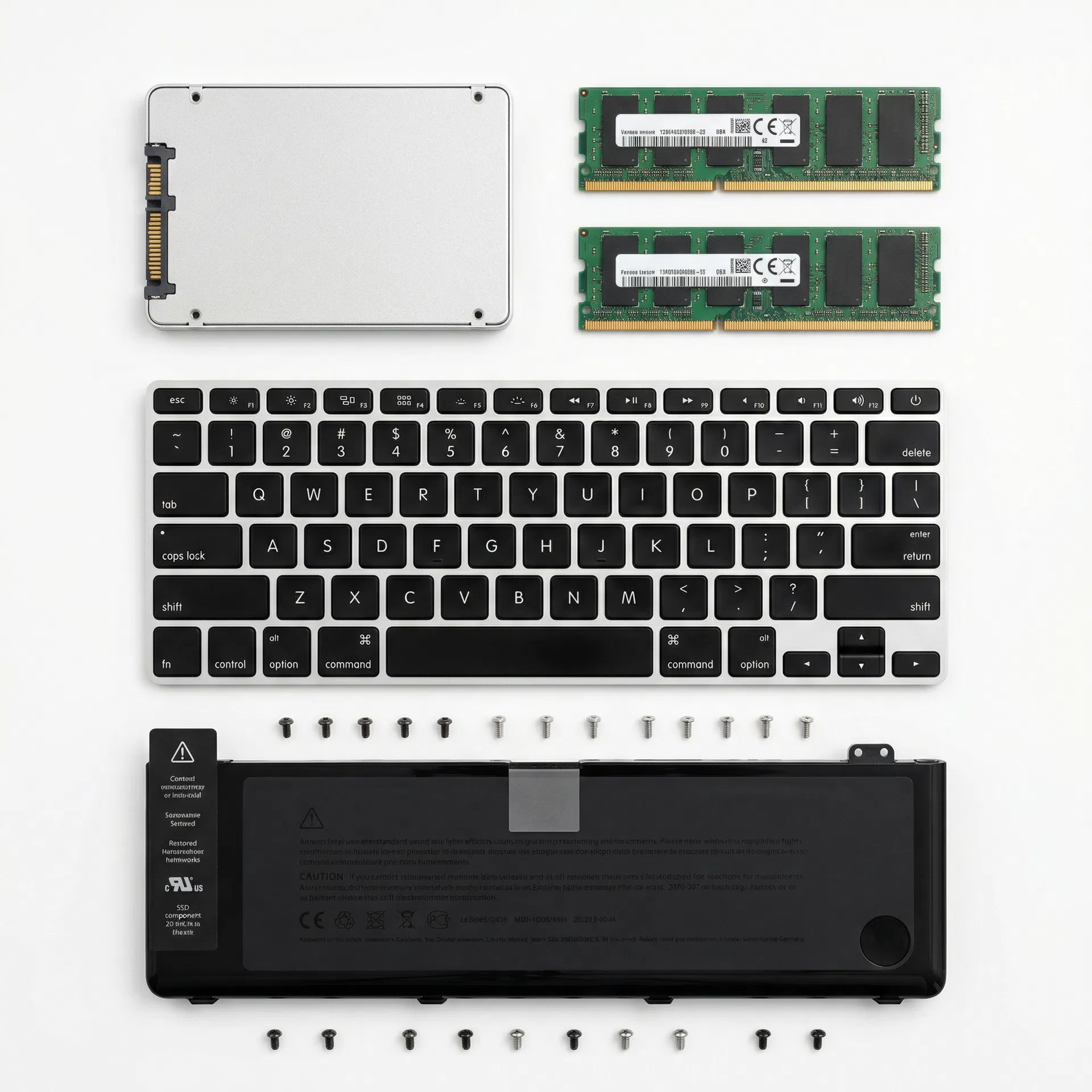 厳選されたパーツ