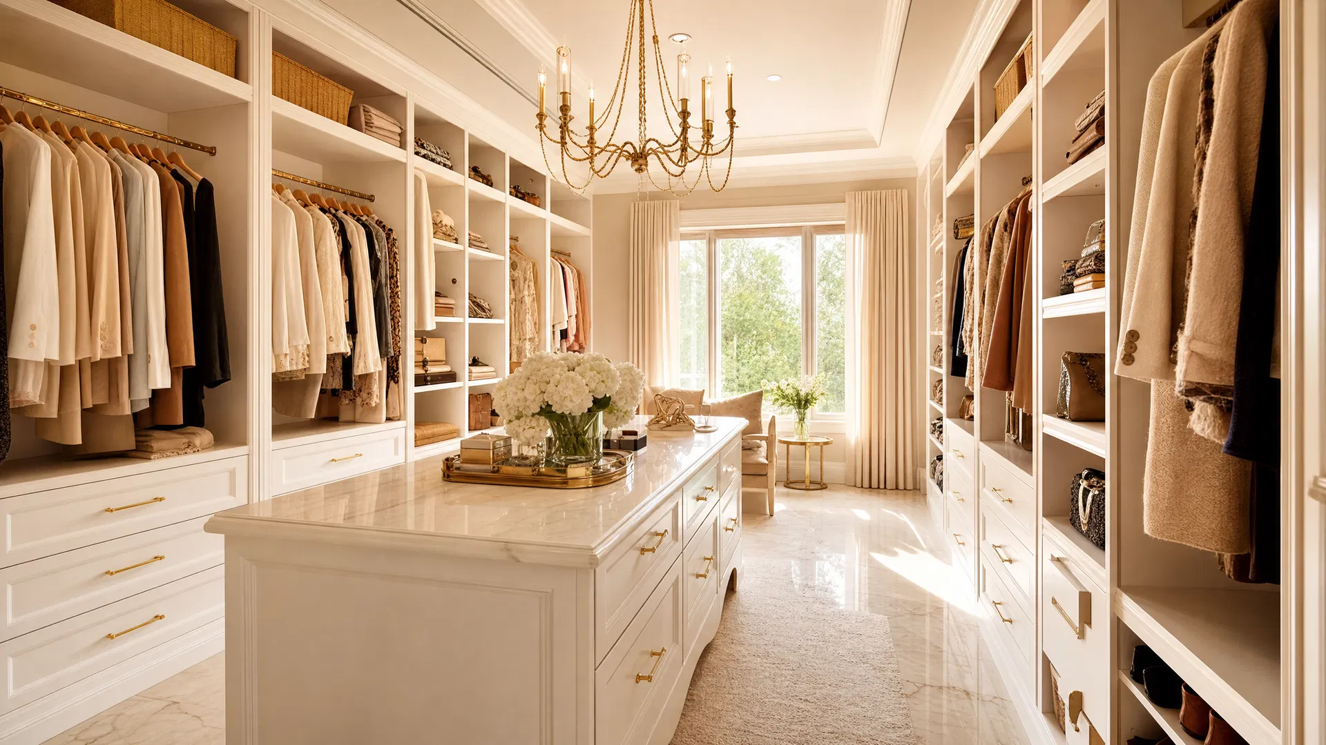 Luxury custom walk-in closet