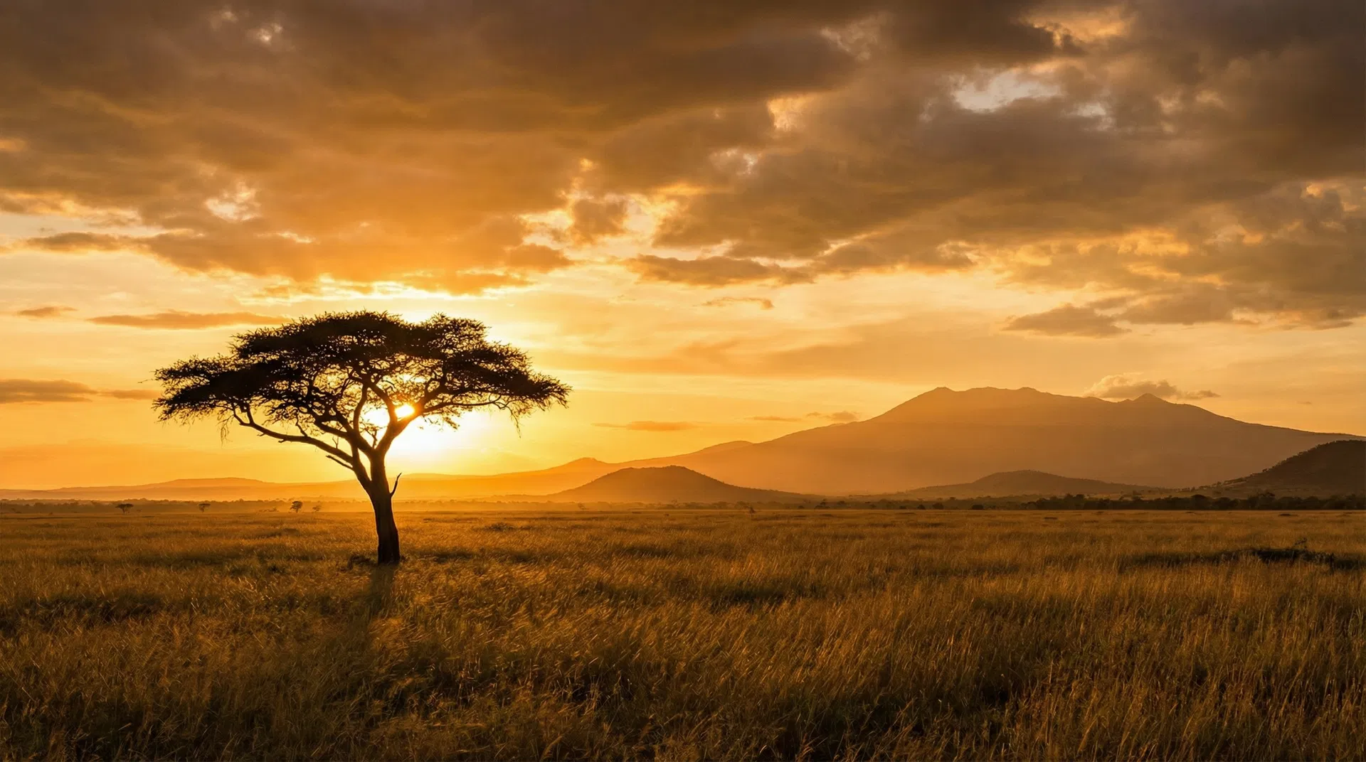 Kenya sunset landscape