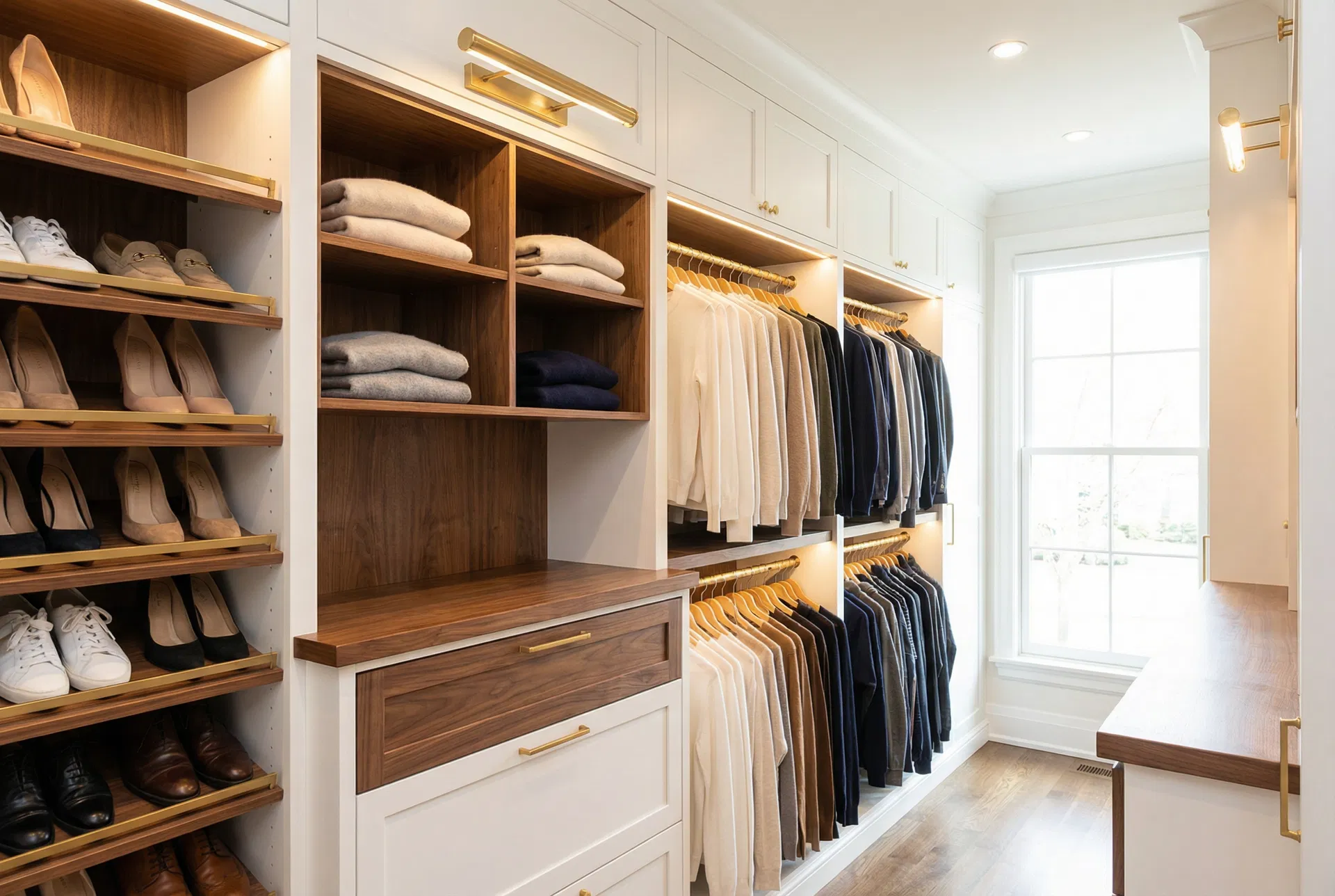 Beautifully organized custom closet