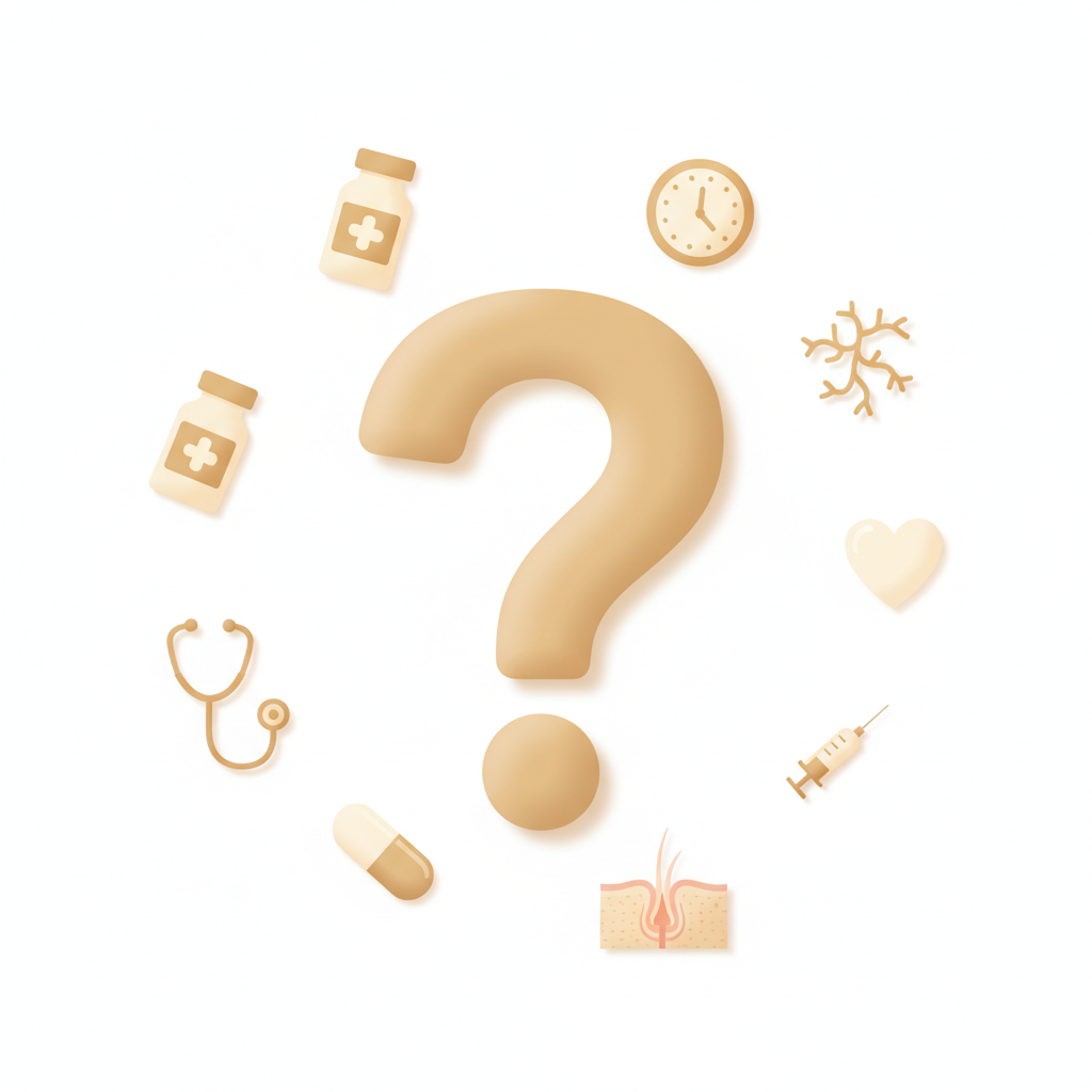 ニキビに関するよくある質問とその回答が並ぶコンテンツ