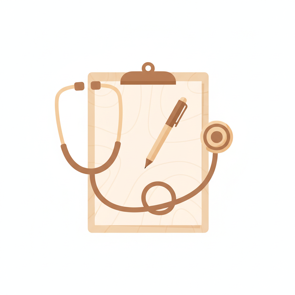 皮膚科医が患者のニキビの状態を診察し、適切な治療法を説明する様子