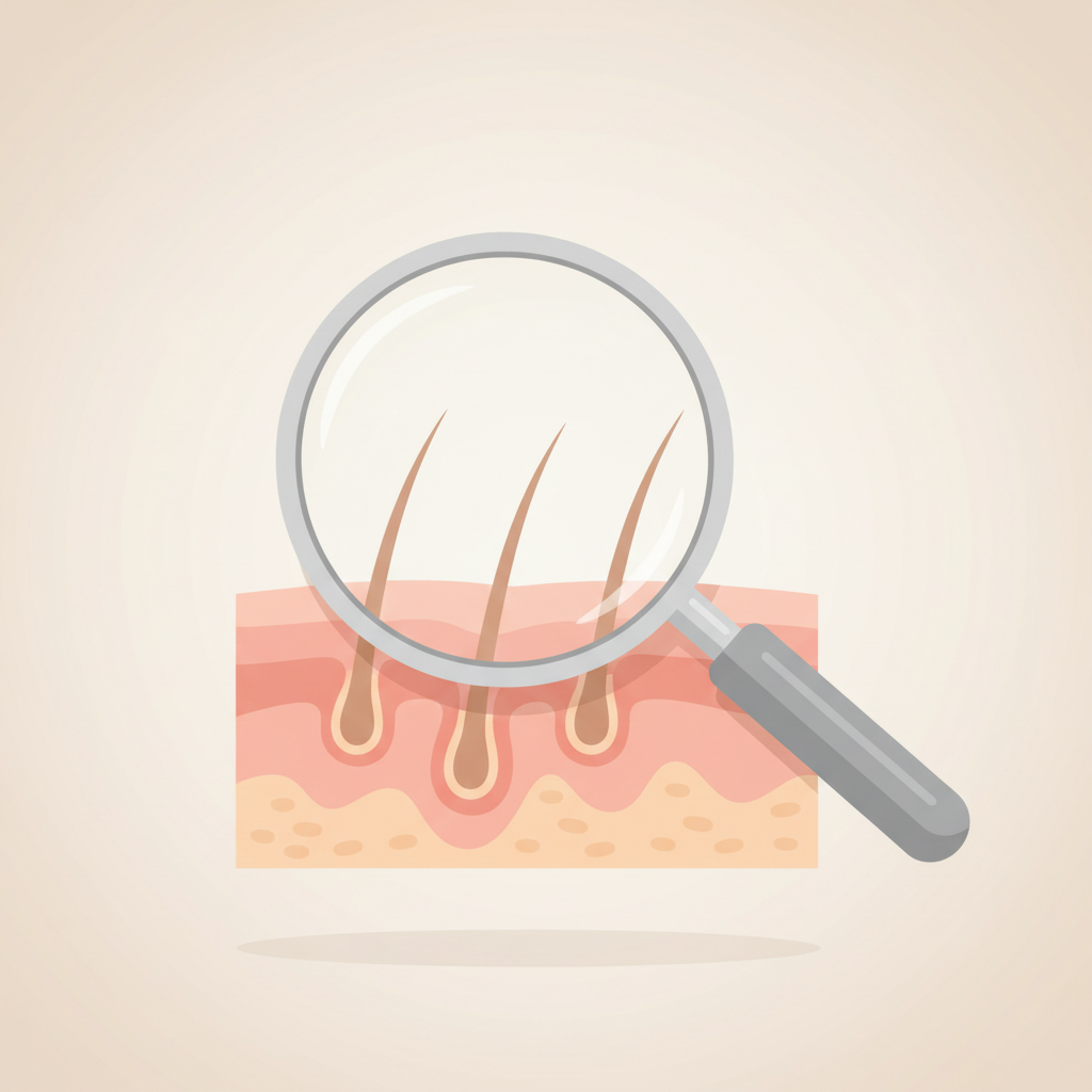 AGAの初期症状に気づき専門クリニックで相談している様子