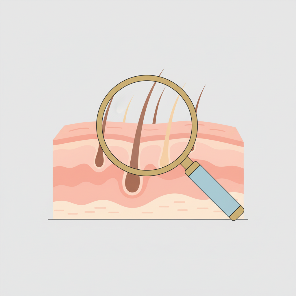 AGA遺伝子検査キットの容器と綿棒、結果を示すグラフ