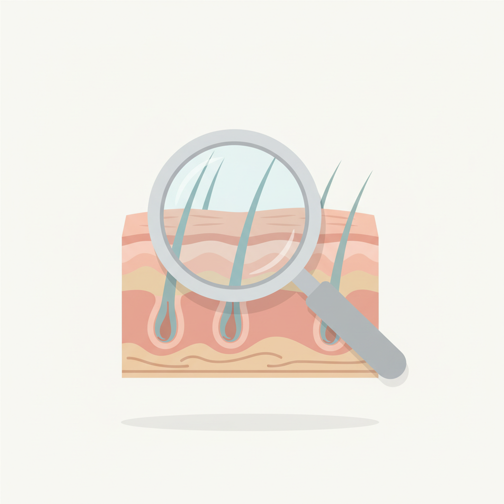 AGAの主な原因であるDHTが毛根に作用し、毛周期を短縮させるメカニズム