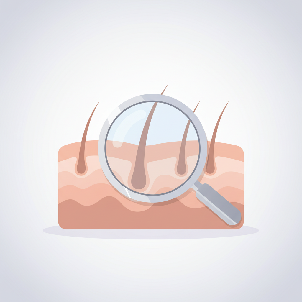 AGAで増加する細く短い抜け毛と健康な毛髪の比較、毛質の変化に注目