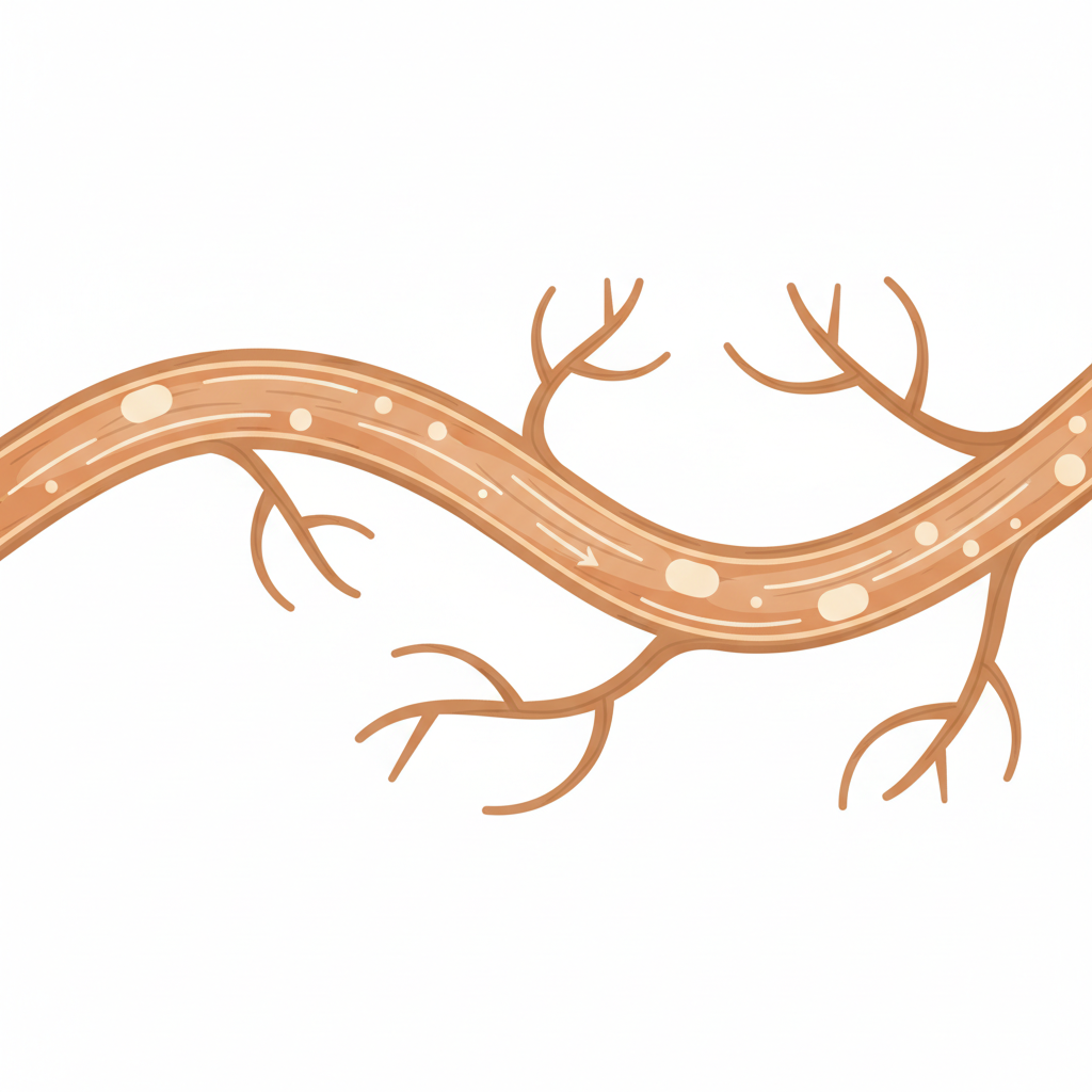 抗生物質が細菌の増殖を抑制する作用メカニズムを模式的に示す科学的な概念図