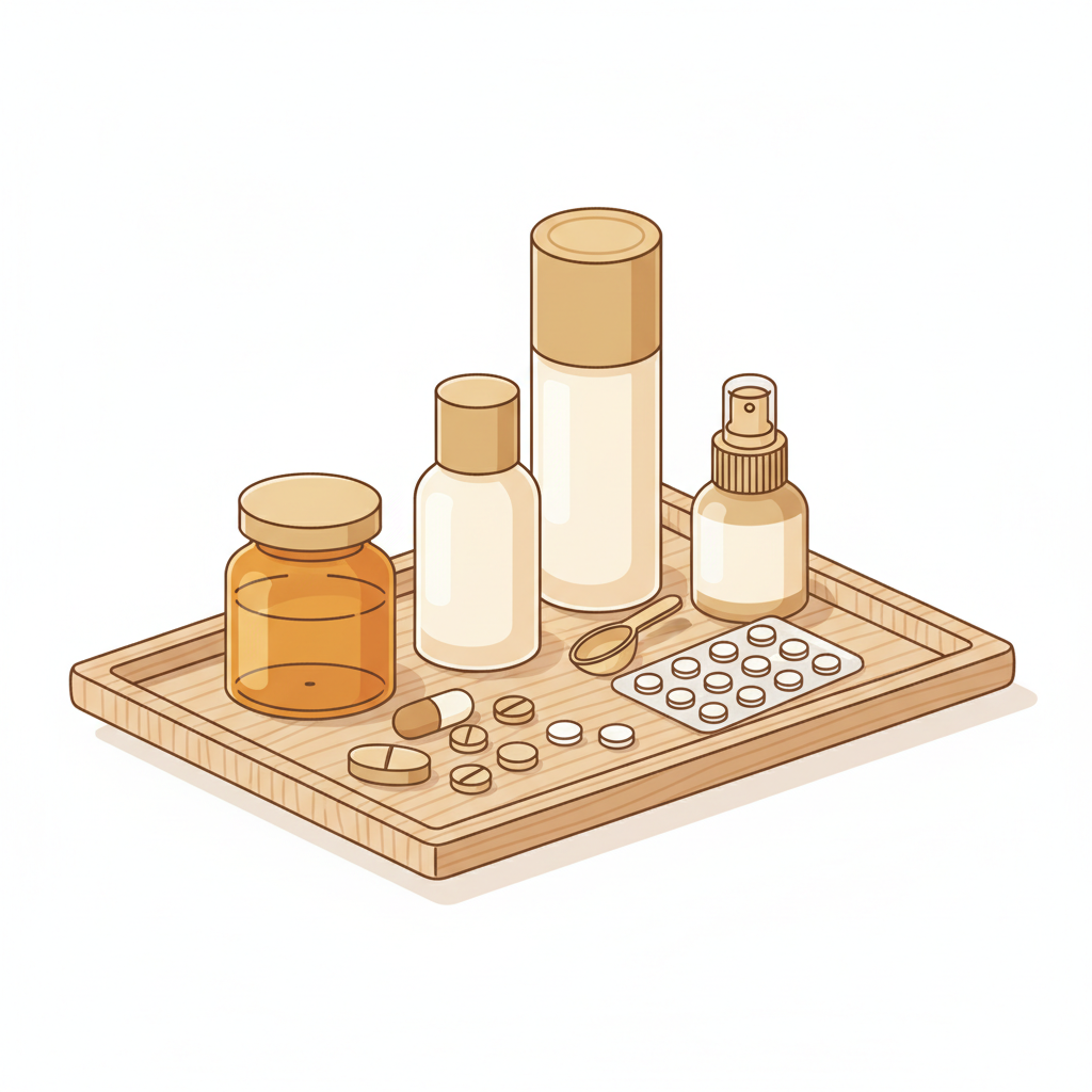 抗菌薬の正しい服用方法を説明する薬剤師と患者、注意点を強調