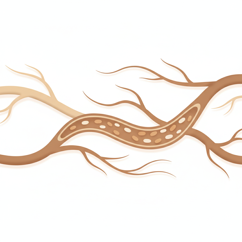 毛穴に黒い角栓が詰まった黒ニキビの拡大。毛穴の詰まりと黒ニキビの発生メカニズムを示す。