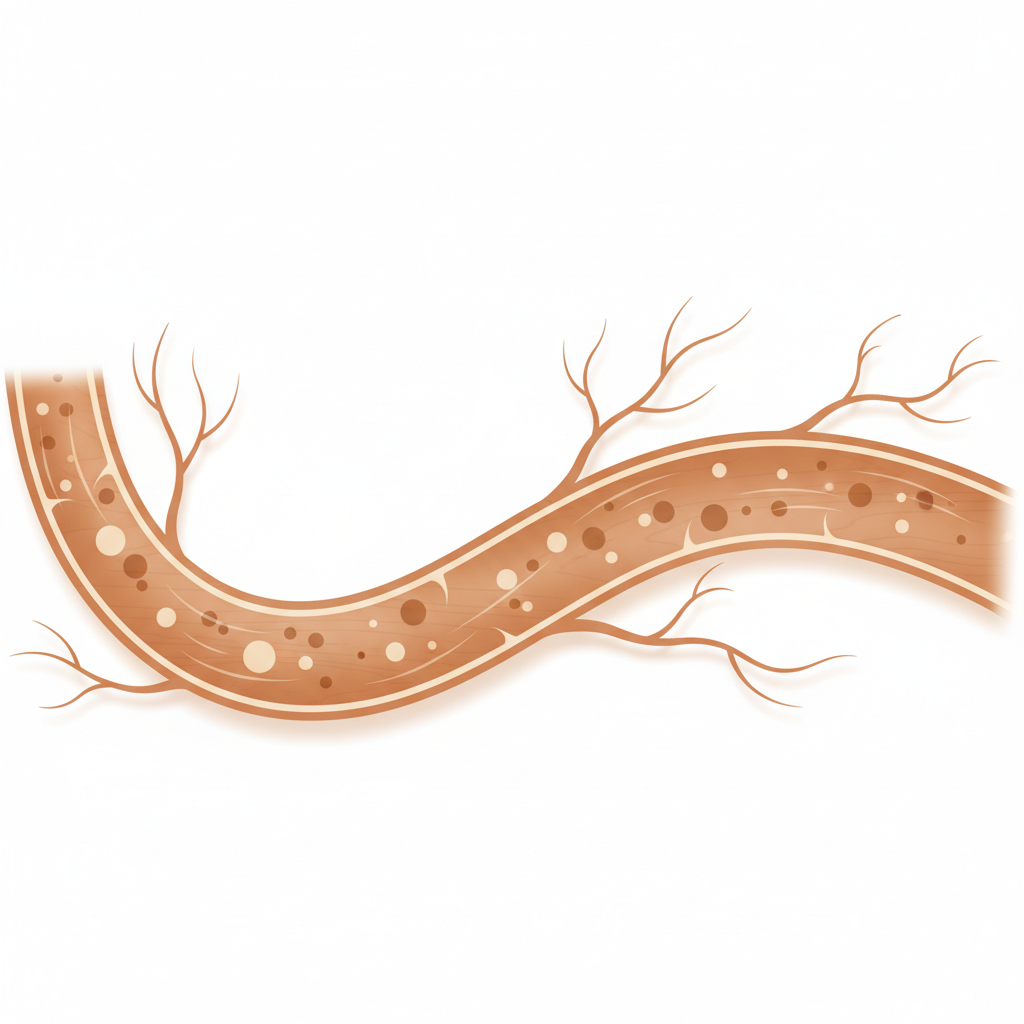 頬にできるニキビの発生メカニズムと特徴を解説する概念図