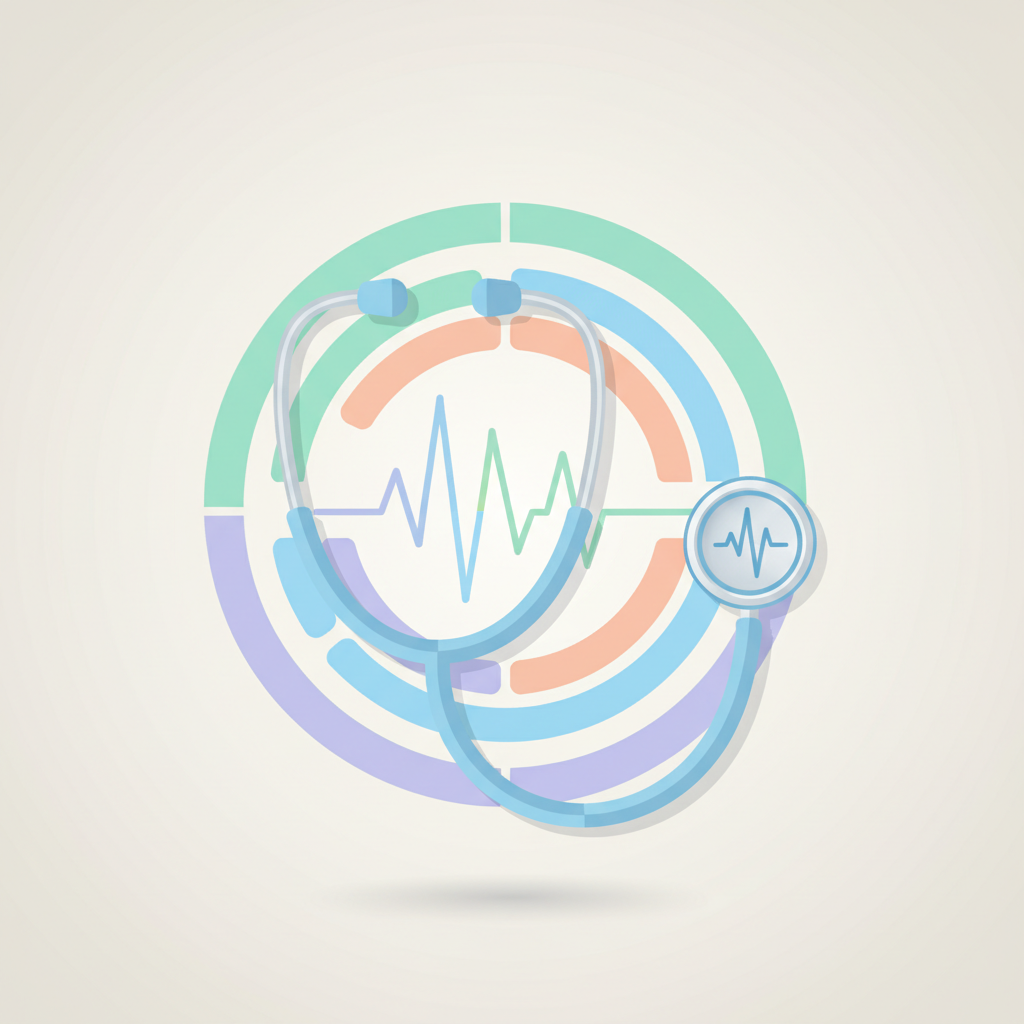 胸の痛みを訴える男性と心臓の不調を示す医療概念図