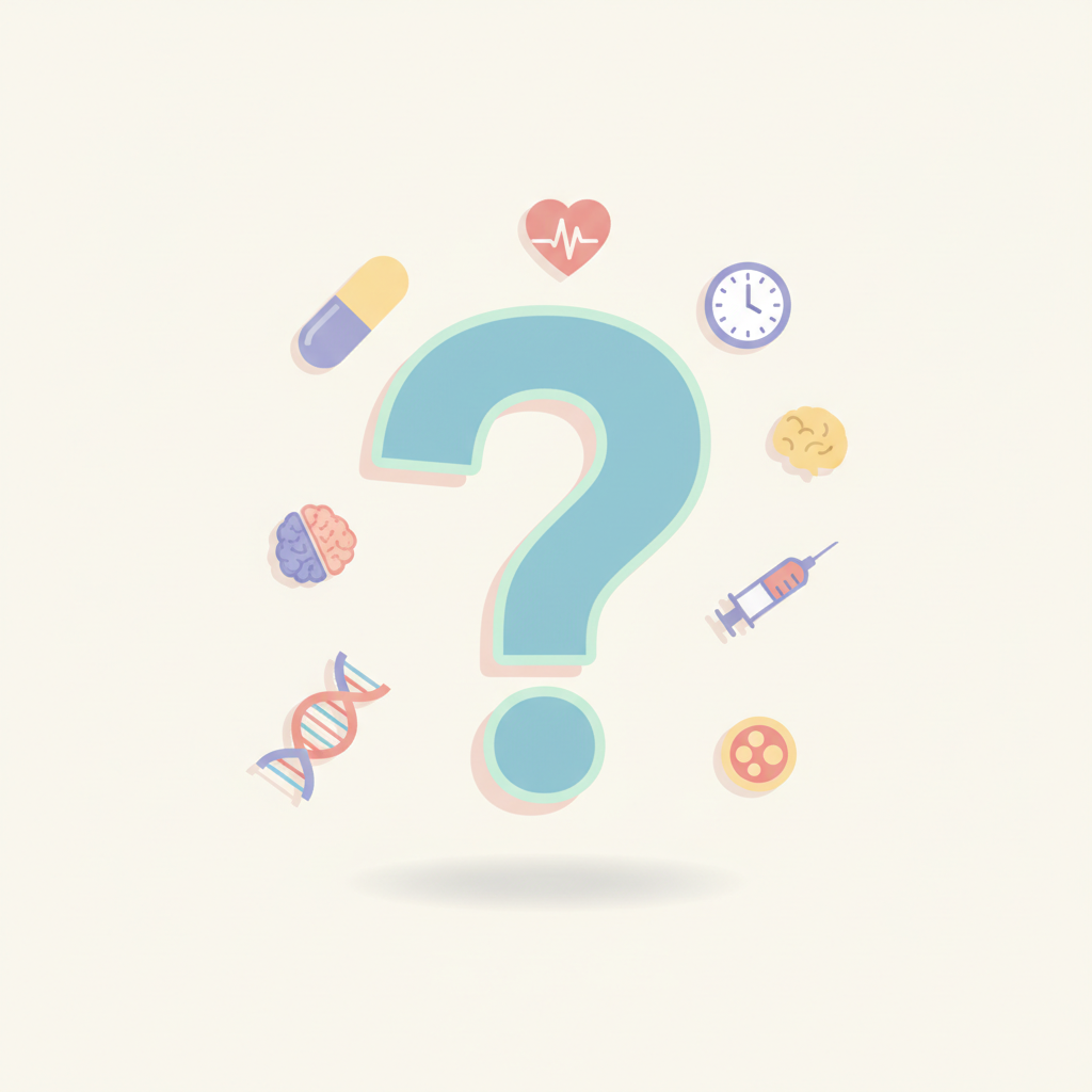 クリニックのスタッフが患者からの質問に丁寧に答える様子、FAQ解決の重要性を示す