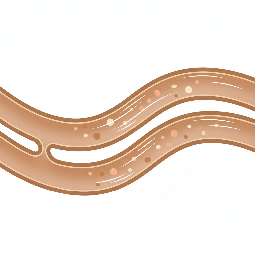 化粧品が毛穴を塞ぎ、ニキビが発生するメカニズムを詳細に解説する図