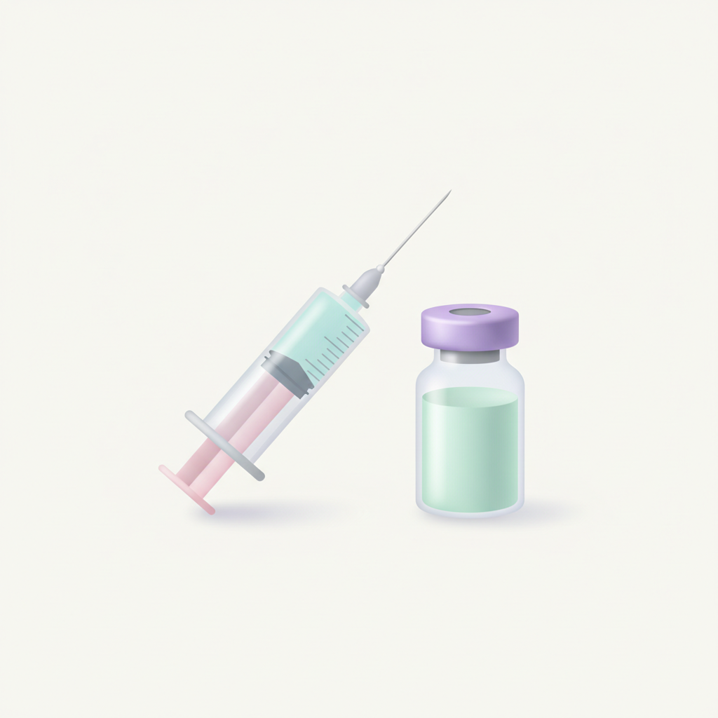 医師が患者の肌状態を確認し、適切な美容注射の種類を提案する診察風景