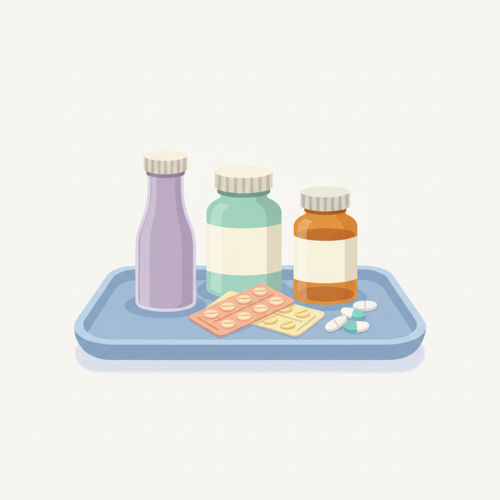 COVID-19ワクチン接種を受ける妊婦と薬剤師が説明する場面