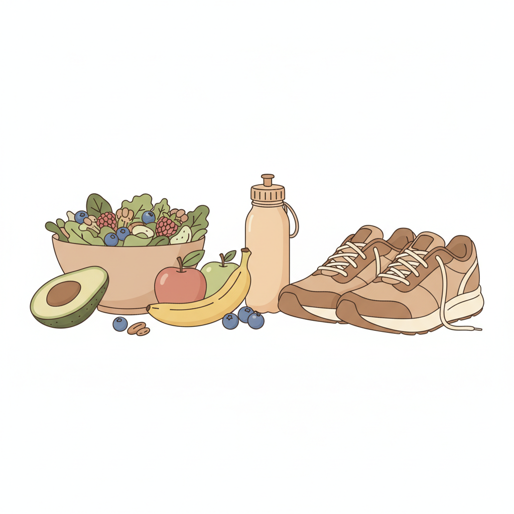 医師が患者にニキビ治療と食事療法について説明する様子