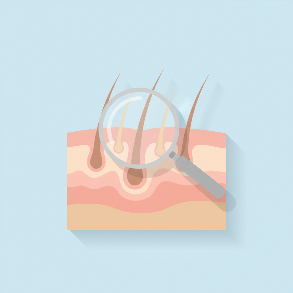 乱れた毛周期が細く短い髪の毛を引き起こす薄毛の進行