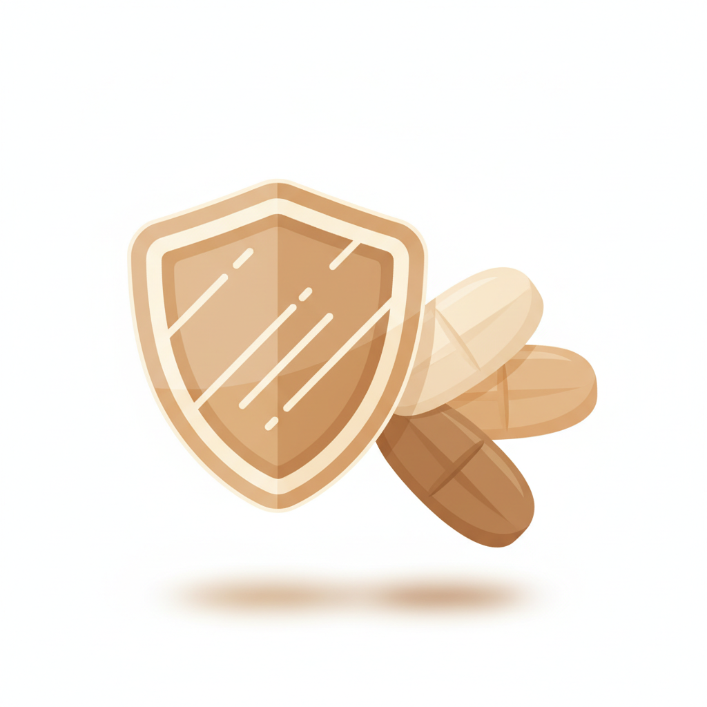 薬の副作用を説明する医師と不安な表情の患者、リスク説明の様子