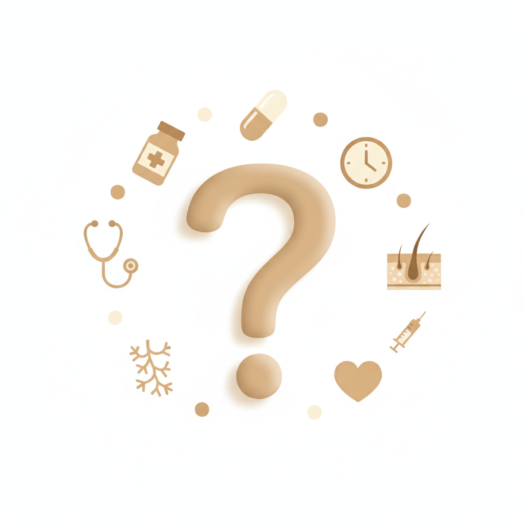 薬疹・中毒疹に関する疑問に答えるQ&A形式の表示