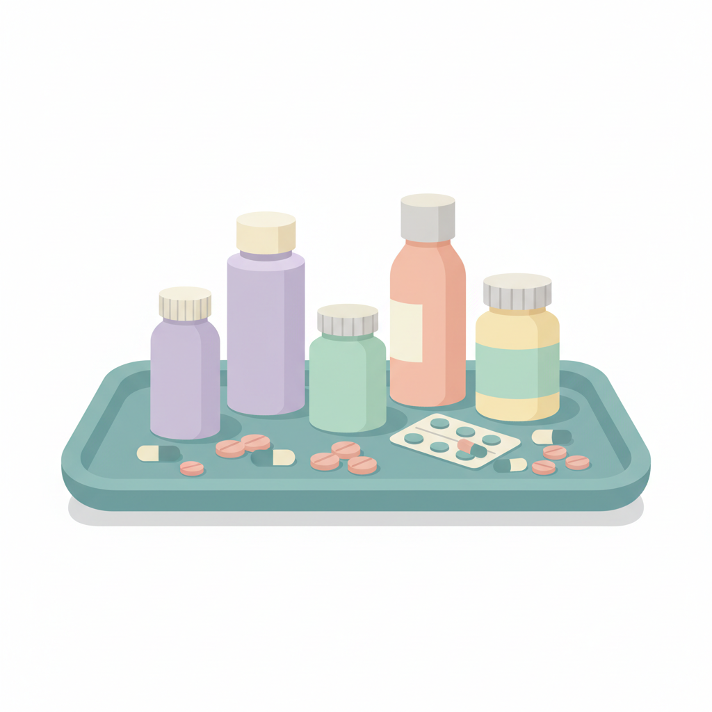 高齢者が薬剤師から在宅での服薬管理について説明を受ける様子