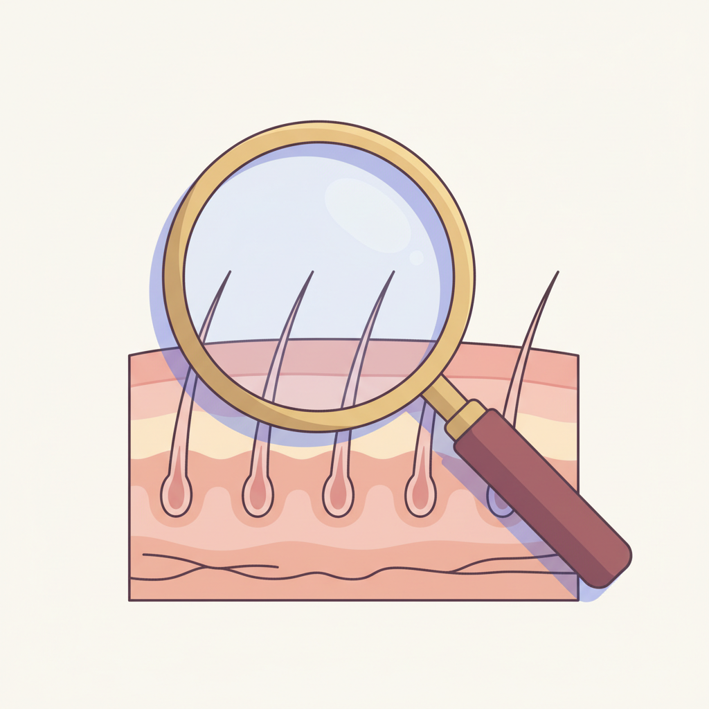 健康な髪の成長サイクルとFAGAによって乱れた成長サイクルの比較図