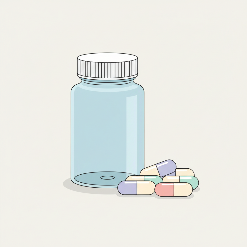 フィナステリド錠剤とAGA治療薬の役割を示すピクトグラム