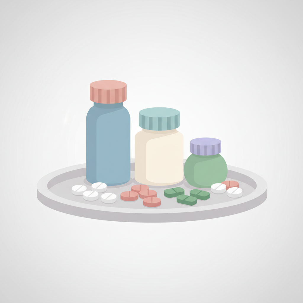 消化器がん治療に使われる化学療法薬、分子標的薬、免疫療法の薬剤ボトル