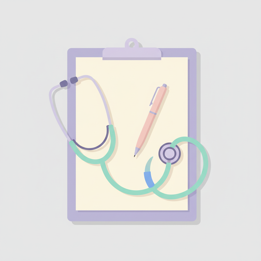 花粉症が疑われる人が、自身の症状をチェックリストと照らし合わせて確認している様子