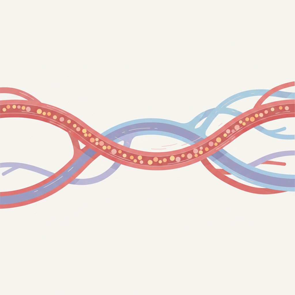 高密度焦点式超音波が皮膚深層に熱エネルギーを集中させる様子