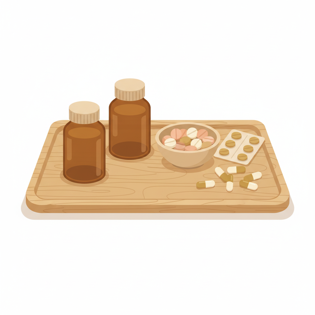 池袋の皮膚科で処方される複数のニキビ治療薬が並べられた様子