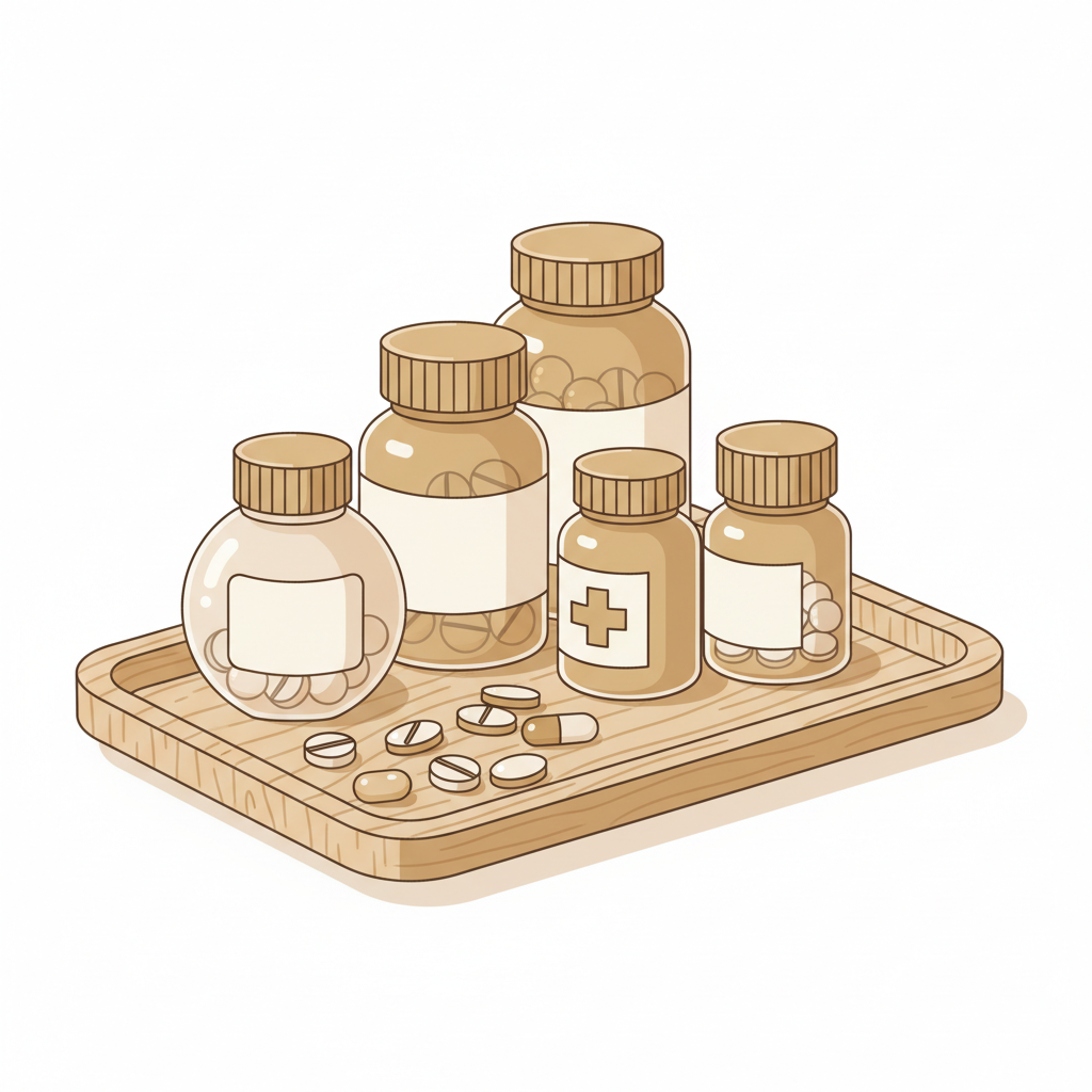 池袋の皮膚科で処方されるピルや女性ホルモン薬のパッケージ